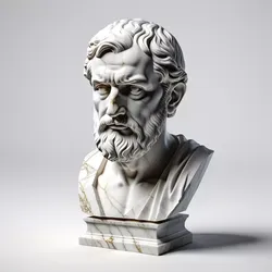 Cracked Marble Philosopher Bust Isolated 3D model