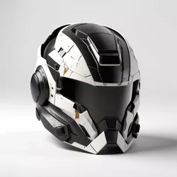 Damaged SciFi Helmet 3D Model 3D model