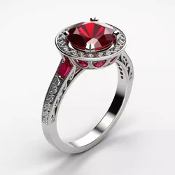 Enchanted Ruby Ring 3D Model 3D model