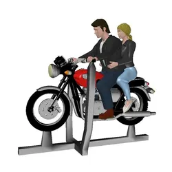 FG22 - Rockers with Pillion on Motorcycles (OO scale) 1:76