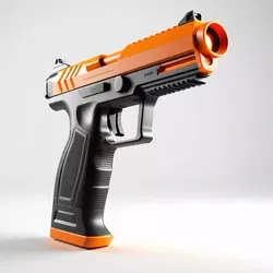 Futuristic Glowing Barrel Gun 3D model