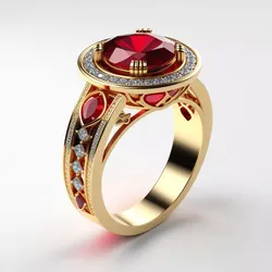 Glowing Magical Ruby Ring 3D model