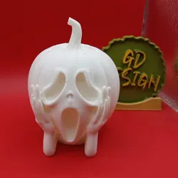 Halloween Scream Pumpkin 3D Light