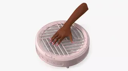 Hand on Nail Dust Collector 3D model