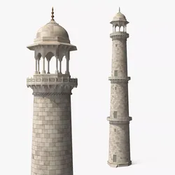 Indo-Islamic Tower With Balcony 3D model
