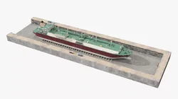 Large LPG Tanker During Drydock Refit 3D model