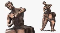 Man Sculpting Body Statue Bronze 3D model