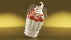 McDonalds McSundae Ice Cream with Caramel Topping 3D model