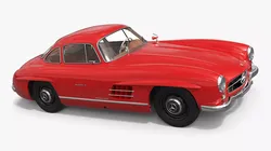 Mercedes-Benz 300SL Classic Sports Car Red 3D model