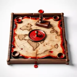 Polished Wooden Treasure Map 3D 3D model
