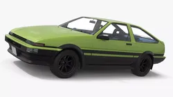 Retro Coupe with Pop-Up Headlights 3D model