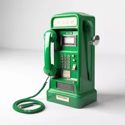 Retro Green Payphone 3D Model 3D model