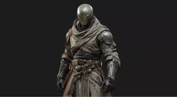Sci-Fi Cyber Paladin Low-poly 3D model