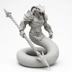 Serpent Warlord – Poseable Snake Warrior STL Model