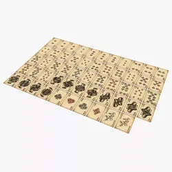 Vintage Playing Cards Laid Out 3D model