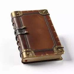 Weathered Leather Journal with Brass 3D model
