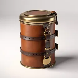 Weathered Leather Map Tube 3D model