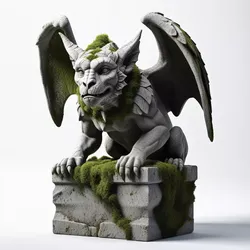 Weathered Stone Gargoyle 3D Model 3D model