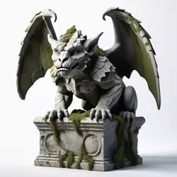 Weathered Stone Gargoyle 3D Model 3D model