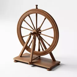 Wooden Spinning Wheel 3D Model 3D model
