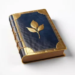 Worn Leather Book with Gold Edges 3D model