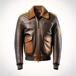 Worn Leather Flight Jacket 3D Model 3D model