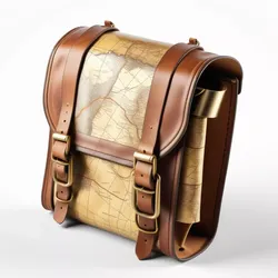 Worn Leather Map Case 3D model