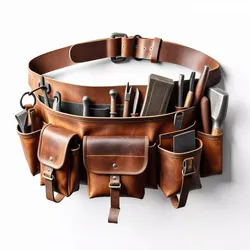 Worn Leather Tool Belt 3D model