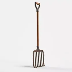 Worn Wooden Pitchfork 3D Model 3D model