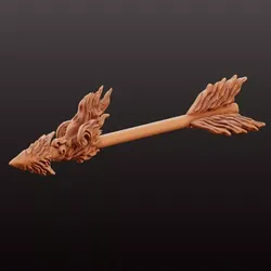 Angkus Flaming Arrow of Lord Sangkara Balinese Hindu God 3D print model