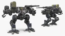 Assault-Class War Mech Heavy Weapon Loadout Rigged 3D model