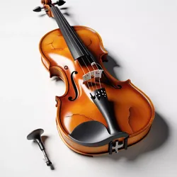 Broken Wooden Violin 3D Model 3D model