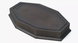 Bronze Pedestal for Statues Worn 3D model