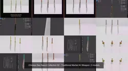 Chinese Dao Sword Collection 02 - Traditional Martial Art Weapon 3D Model Pack