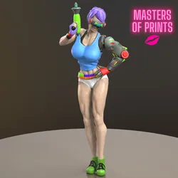CYBERPUNK GIRL - ALURA - SFW VERSION - 75 MM SCALE