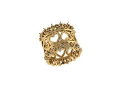 Diamonds Rock Heart Rings 3D print model