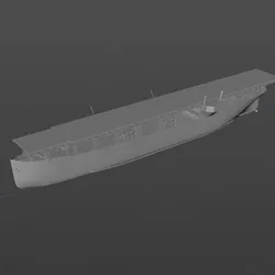 Digital model of the USS Langley (Langley CV-1) aircraft carrier