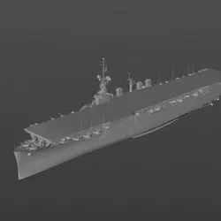 Digital model of the USS Saipan aircraft carrier