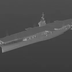 Digital model of the USS United States aircraft carrier