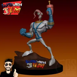 Earthworm Jim 3D Printable Model 3D print model