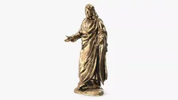 Figurine of Jesus Christ Gilded Low-poly 3D model