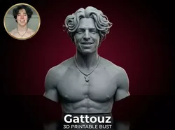 Gattouz bust 3D print model