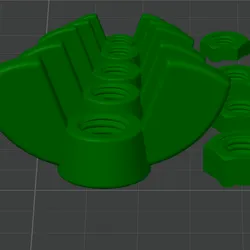 Hexagon bolts and types of nuts.