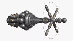 Interstellar Drive Block with Modular Propulsion Bays 3D model