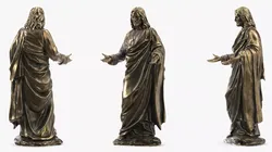 Jesus Christ Statue in Blessing Pose Bronze 3D model