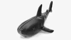 Latex Shark With Zipper Black 3D model