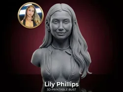 Lily Phillips bust 3D print model