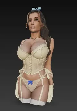 Lustful Bride - Erotic Lingerie 3D Print Model