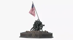 Marine Corps War Memorial Patinated Bronze 3D model