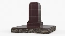 Memorial Pedestal Made of Red Stone 3D model
